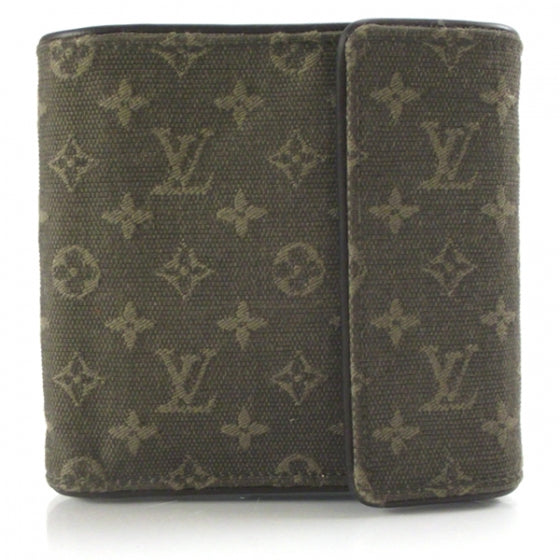 Louis Vuitton Mini Lin Compact Wallet Green 1 of 8