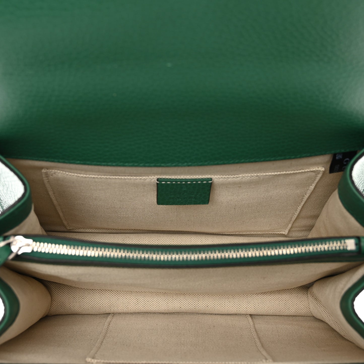 Dollar Calfskin Crystal Web Medium Dionysus Bamboo Top Handle Bag Emerald