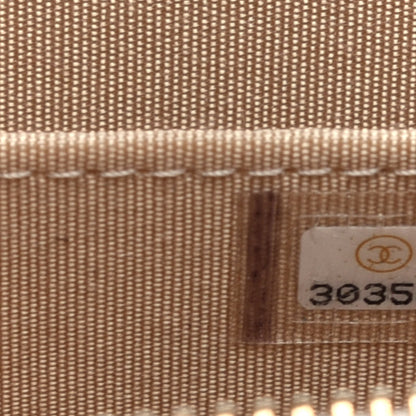 Chanel Lambskin Quilted 19 Zip Around Coin Purse Wallet Beige 7 of 8