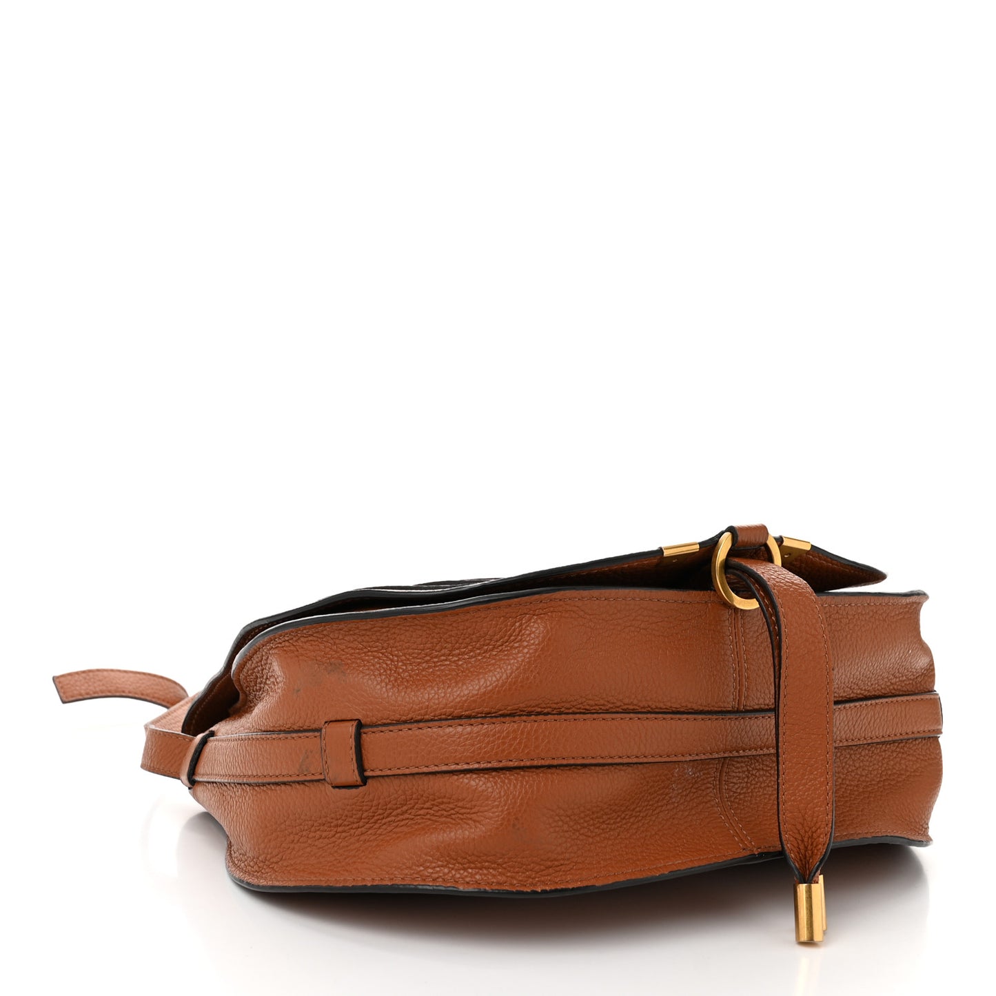 Calfskin Medium Marcie Round Crossbody Bag Tan