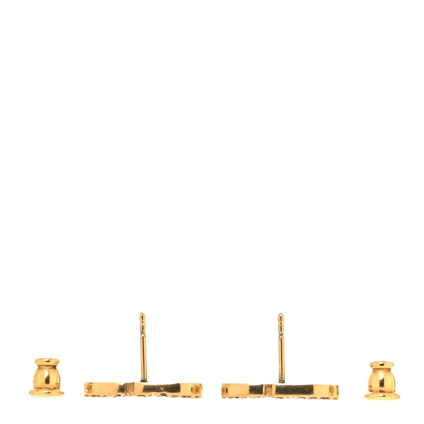 Crystal Clair D Lune Earrings Multicolor Gold