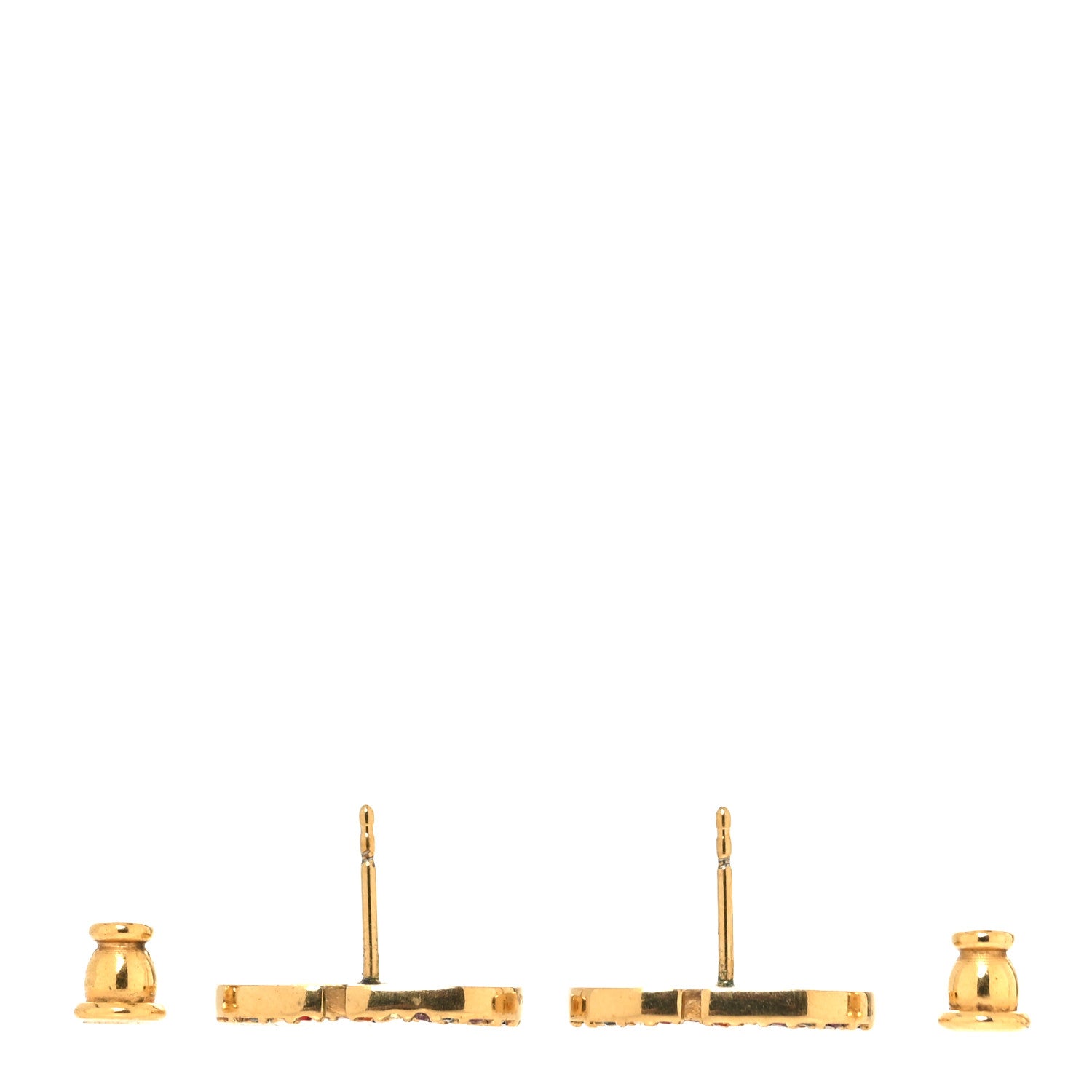 Christian Dior Crystal Clair D Lune Earrings Multicolor Gold 3 of 4