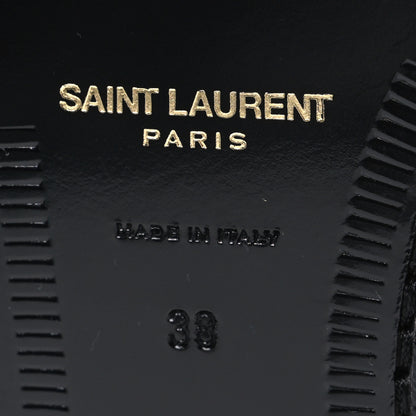Saint Laurent Glazed Calfskin Le Loafer 15 Penny Slippers 38 Black 8 of 11
