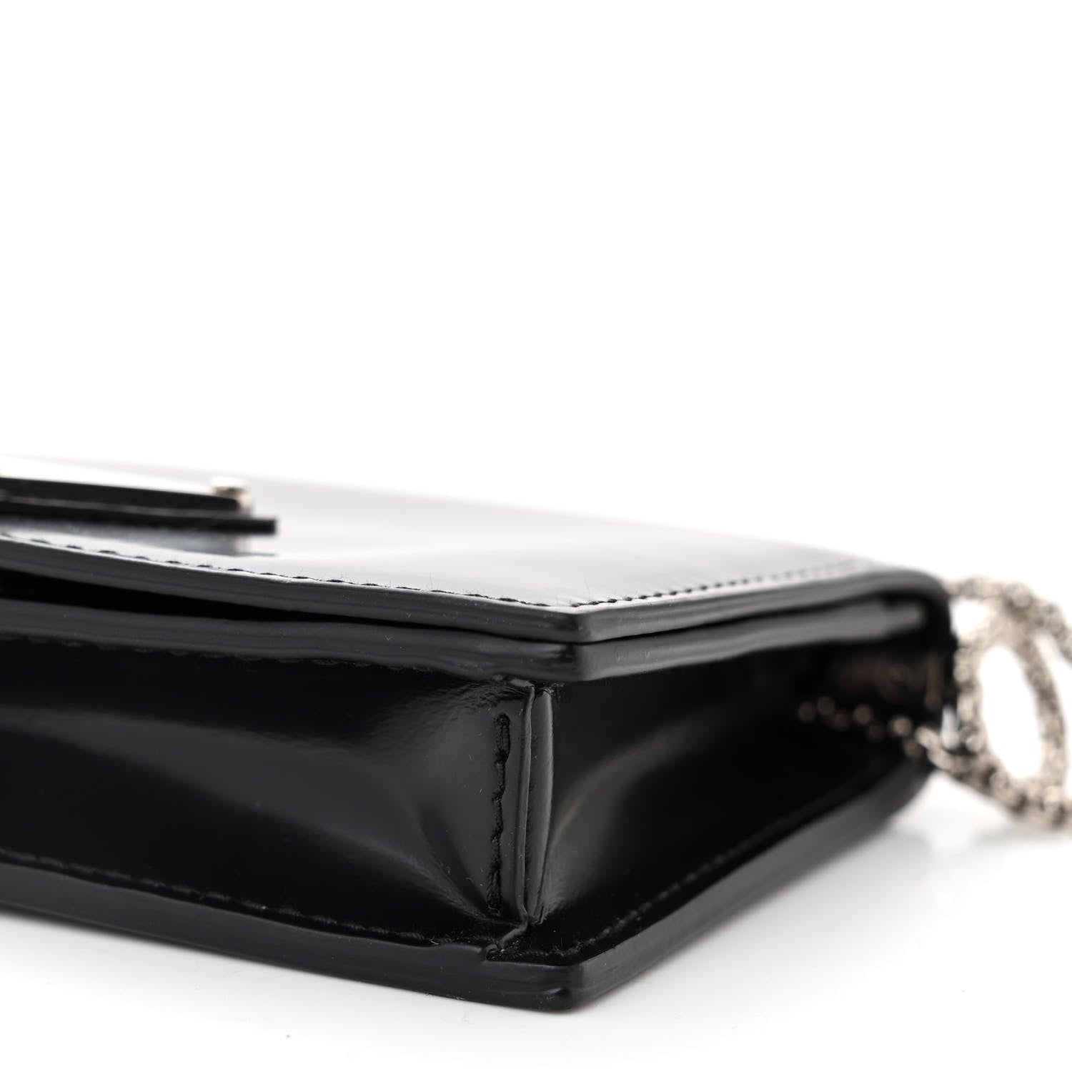Prada Spazzolato Chain Card Holder Wallet Black 10 of 10