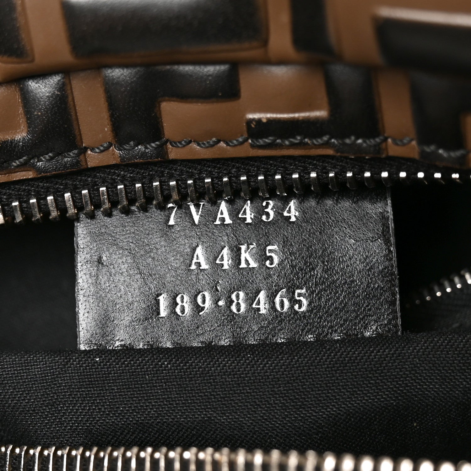 Fendi Vitello Century Bi-Color FF 1974 Embossed Belt Bag Maya Black 6 of 9