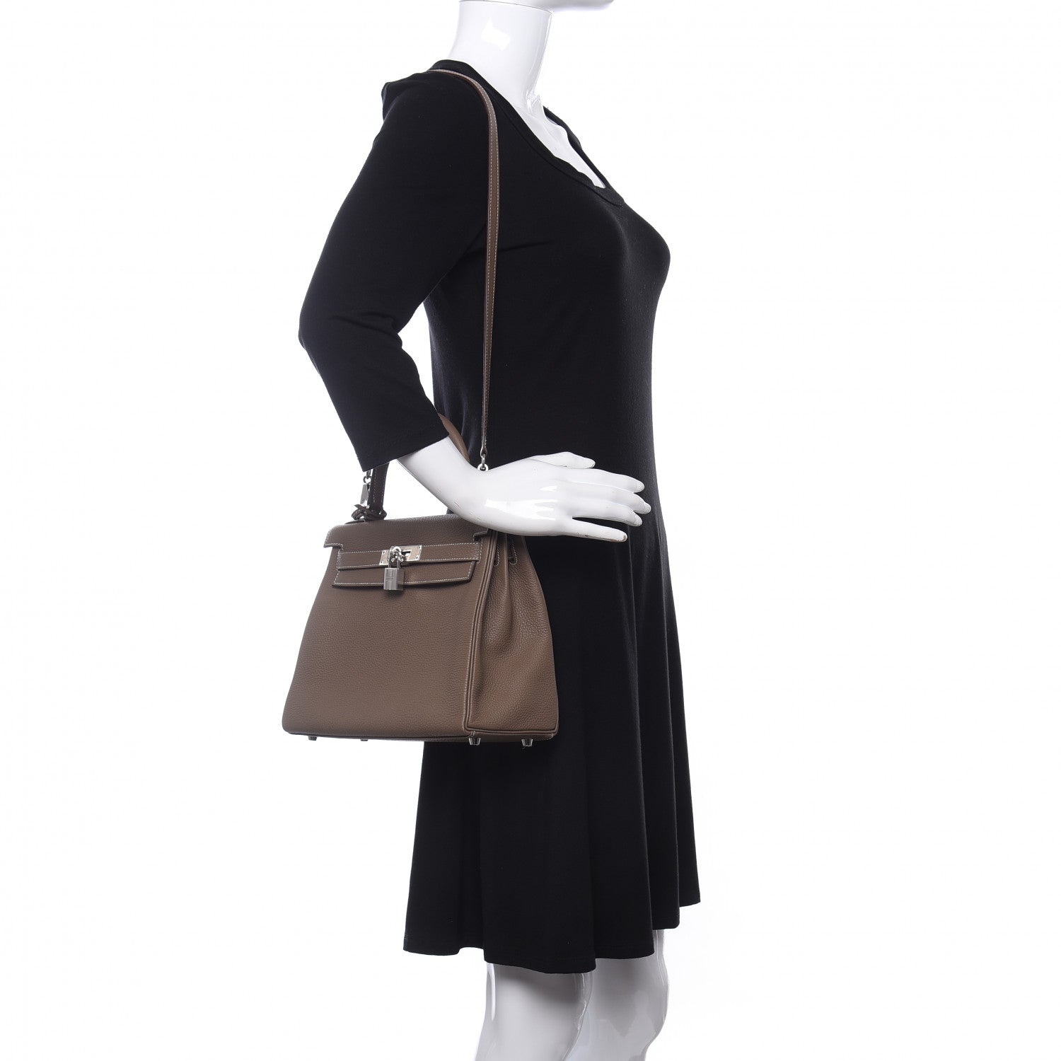 Hermes Togo Kelly Retourne 28 Etoupe 2 of 12