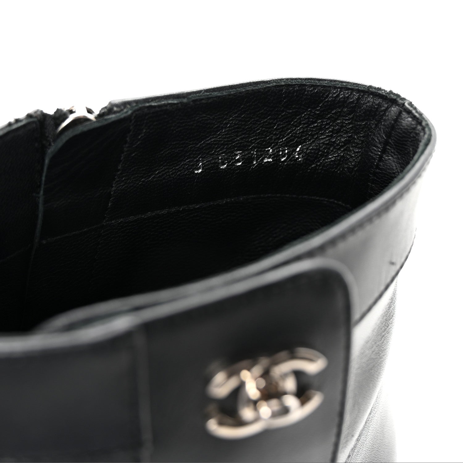 Chanel Calfskin CC Turnlock Ankle Boots 41 Black 9 of 9