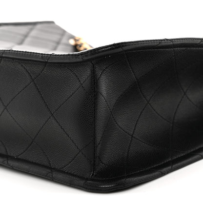 Chanel Caviar Quilted Sweet Classic Shopping Tote Black 10 of 10