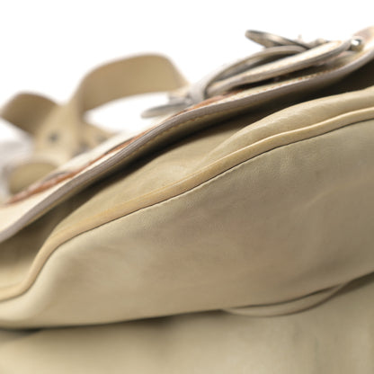 Christian Dior Calfskin Medium Gaucho Double Saddle Bag Ivory 9 of 17