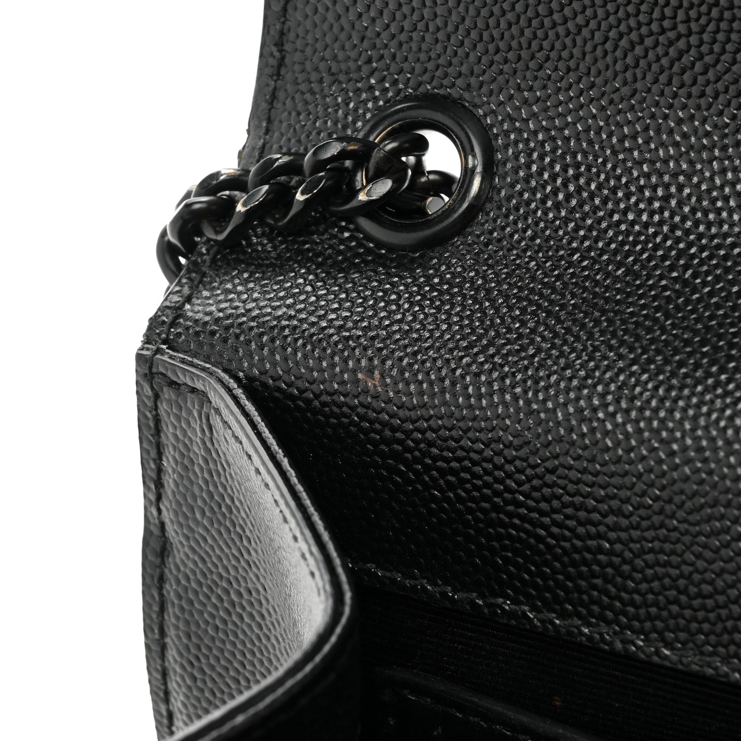 Grain De Poudre Medium Classic Monogram Monochrome Kate Satchel Black