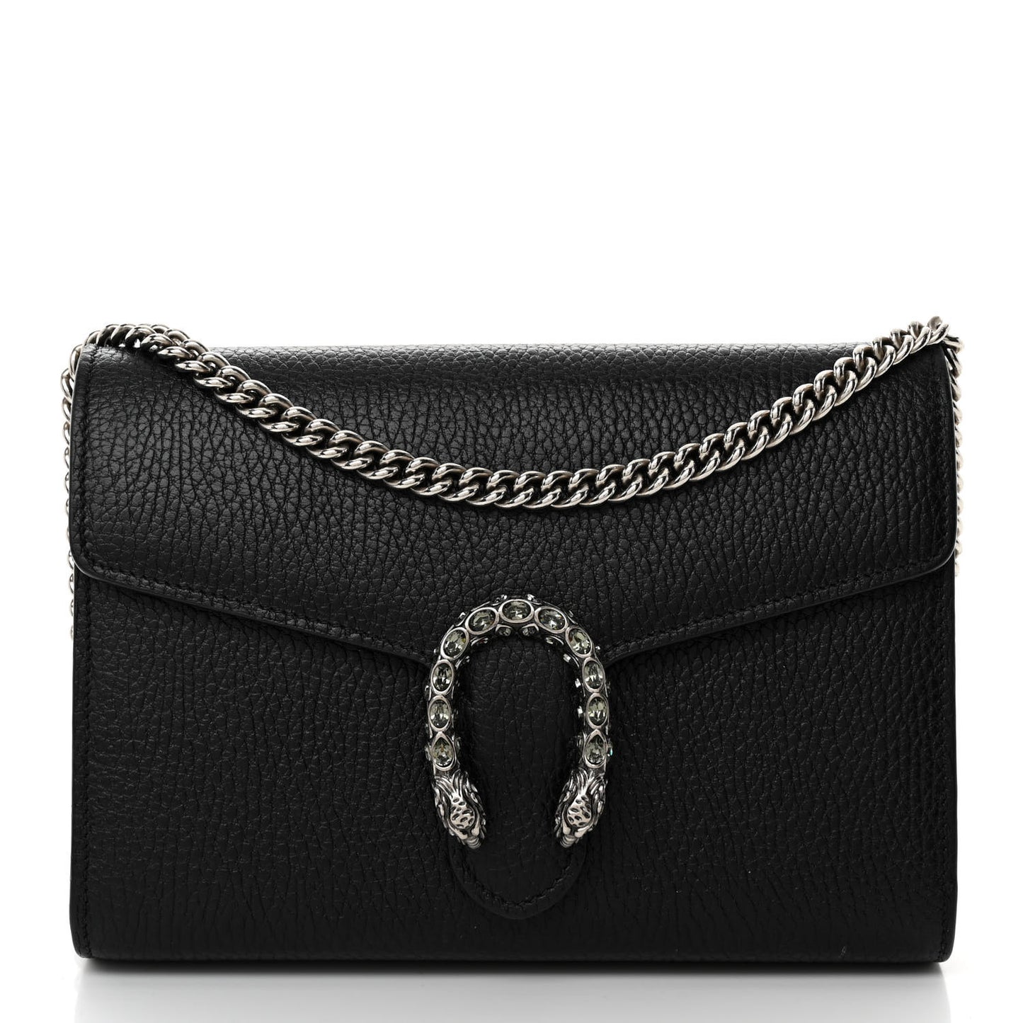 Calfskin Mini Dionysus Chain Wallet Black