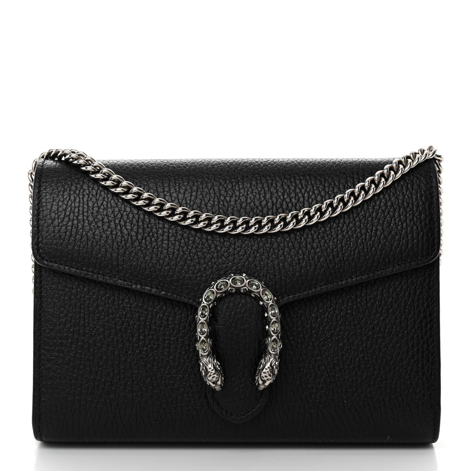 Gucci Calfskin Mini Dionysus Chain Wallet Black 1 of 11