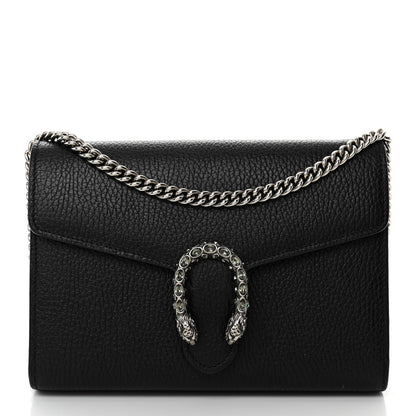 Gucci Calfskin Mini Dionysus Chain Wallet Black 1 of 11