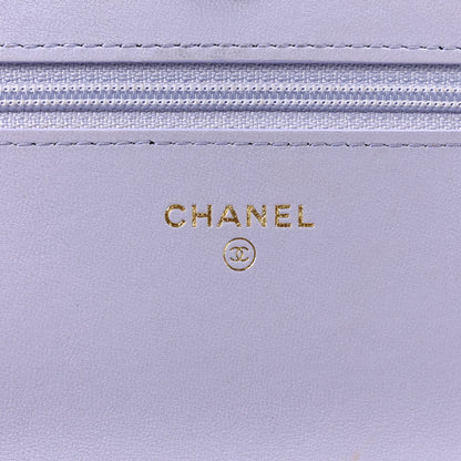 Chanel Quilted Chanel 19 Wallet On Chain WOC Light Purple 6 of 13