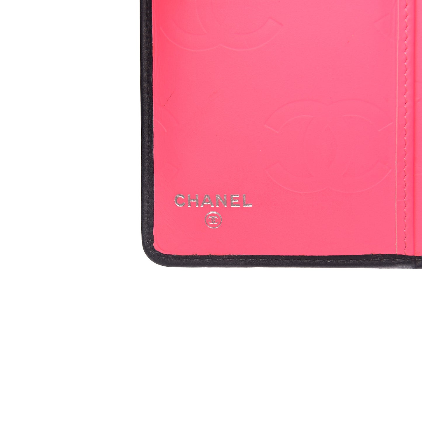 Calfskin Quilted Cambon Yen Wallet Black