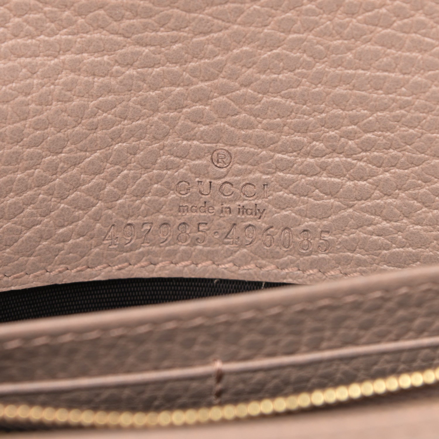 Gucci Calfskin Mini GG Marmont Chain Wallet Porcelain Rose 5 of 9