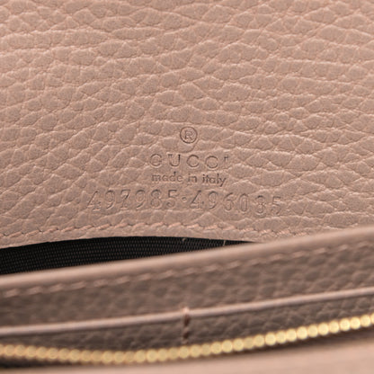 Gucci Calfskin Mini GG Marmont Chain Wallet Porcelain Rose 5 of 9