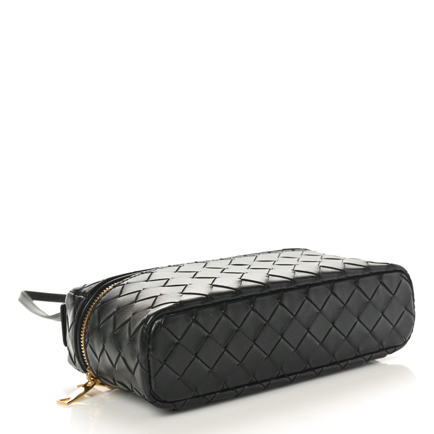 Bottega Veneta Calfskin Intrecciato Bang Bang Vanity Case Black 4 of 9