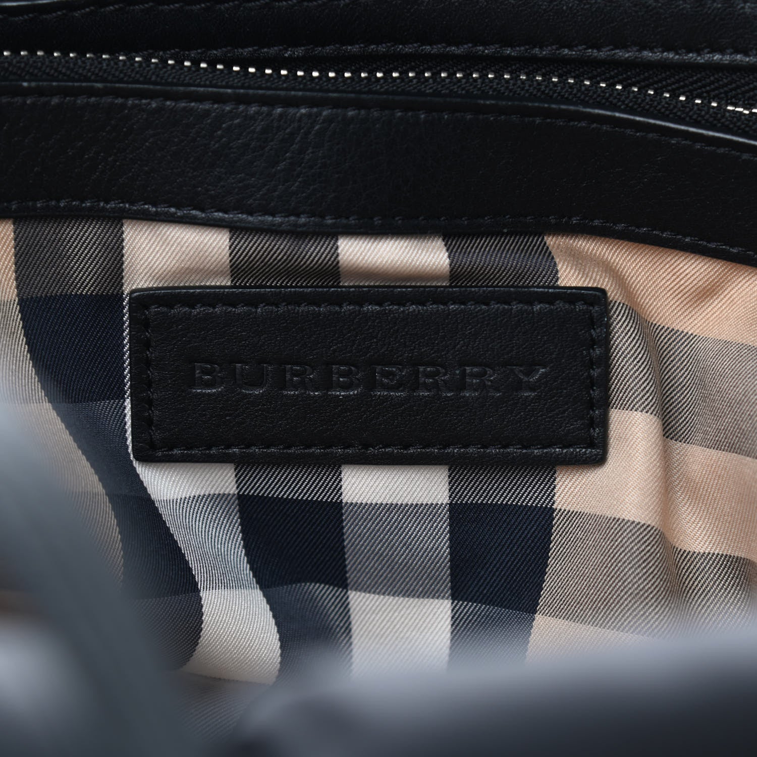 Burberry Nylon House Check Quilted Abbey Diaper Bag Black 9 of 9