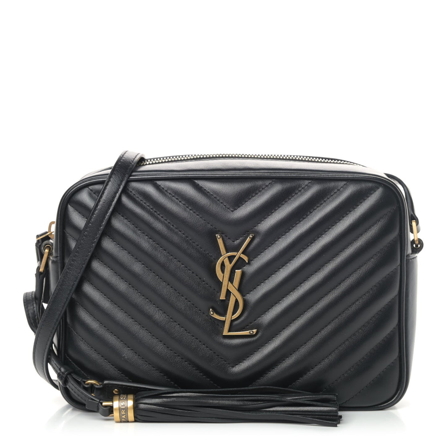 Calfskin Matelasse Monogram Lou Camera Bag Black