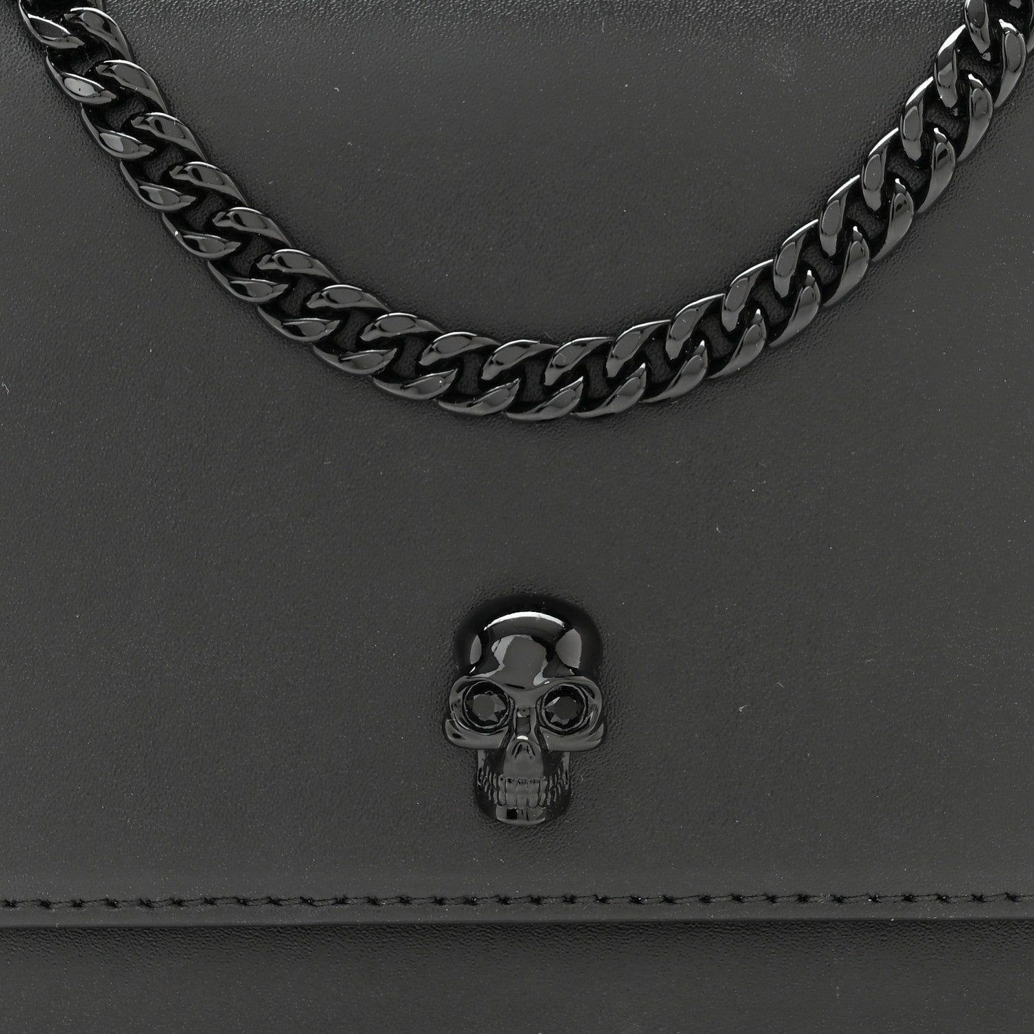 Alexander McQueen Calfskin Mini Skull Chain Crossbody Bag Black 7 of 10