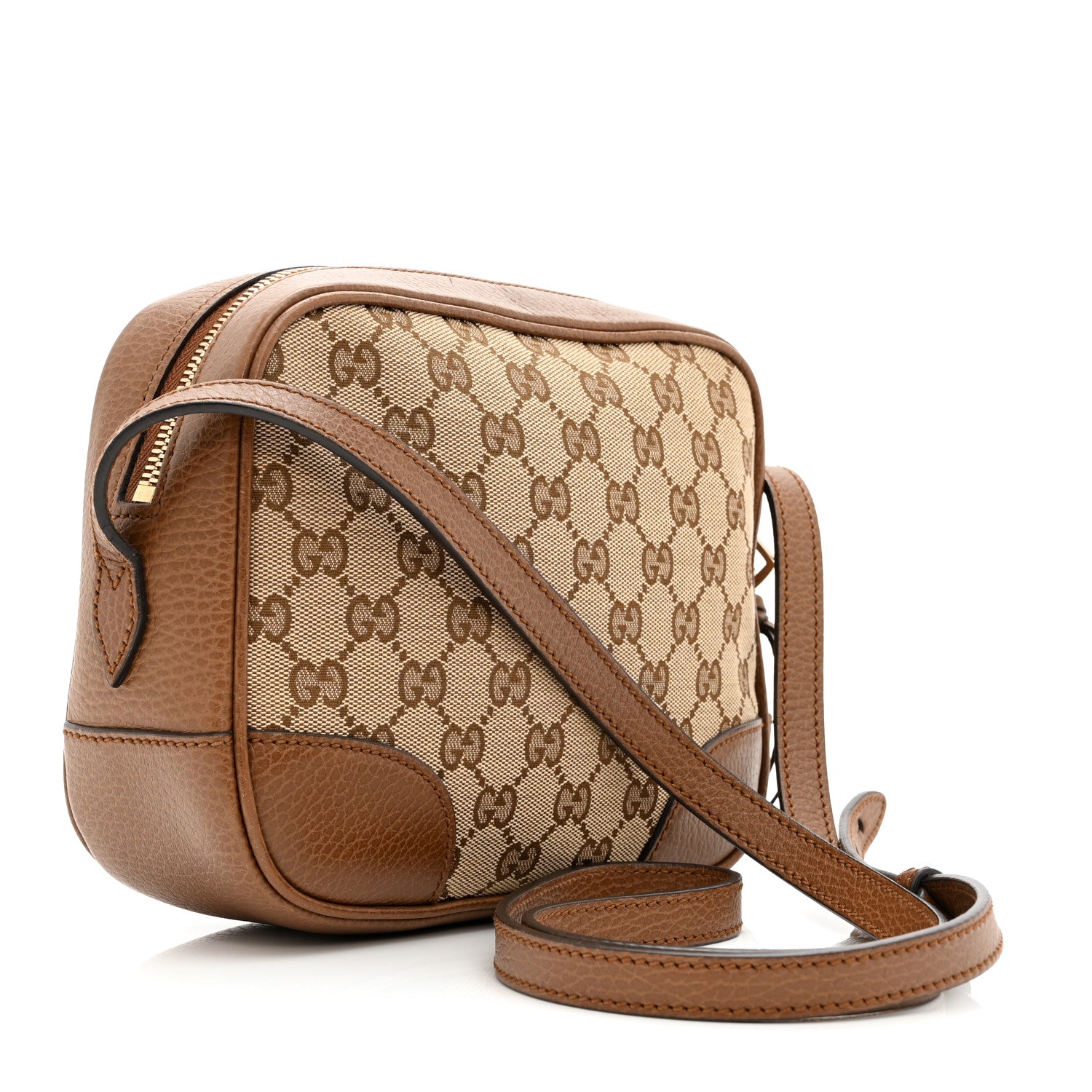 Gucci Monogram Mini Bree Messenger Bag Beige Tabacco 3 of 11