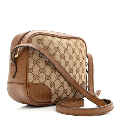 Gucci Monogram Mini Bree Messenger Bag Beige Tabacco 3 of 11