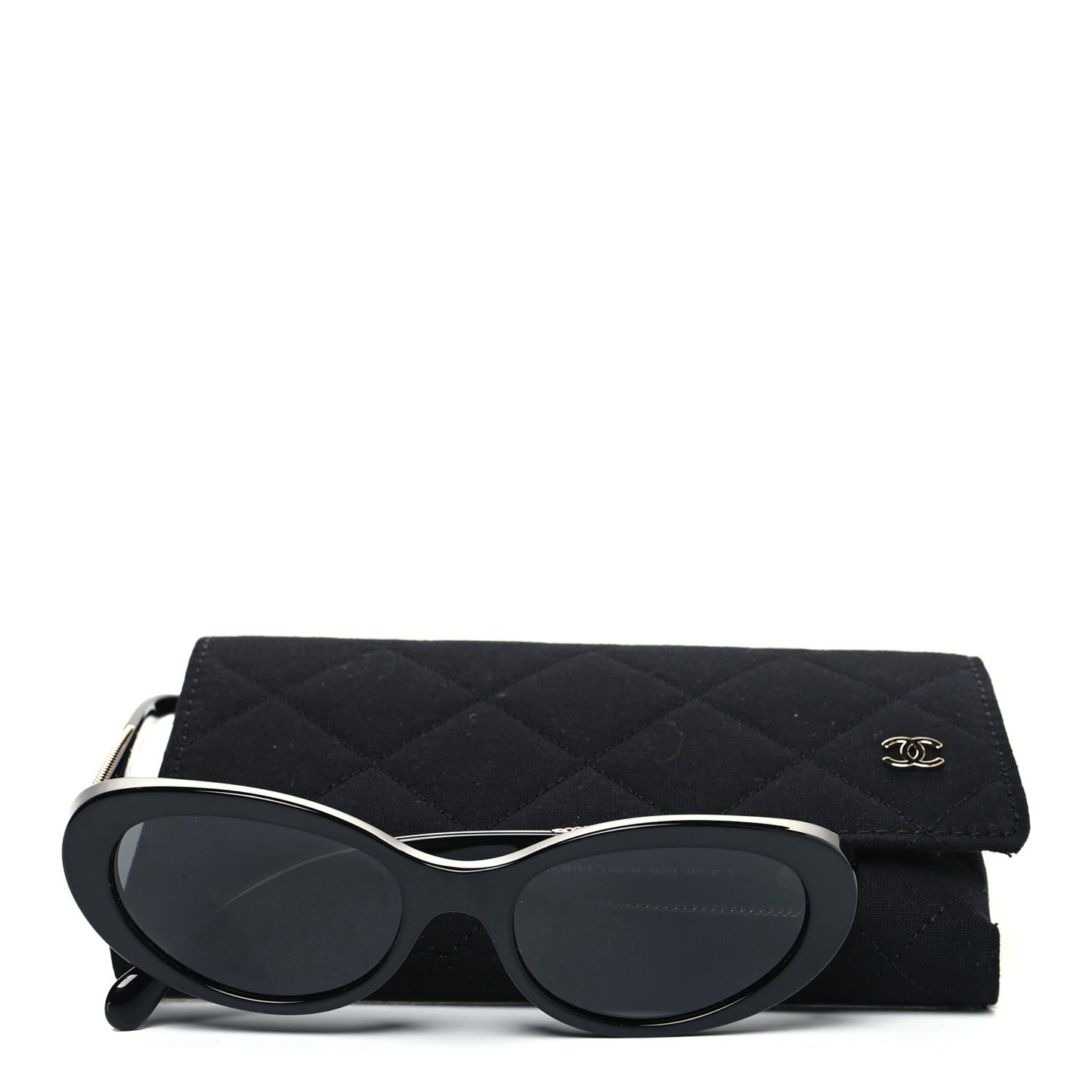 Acetate Oval Sunglasses 5515-A Black