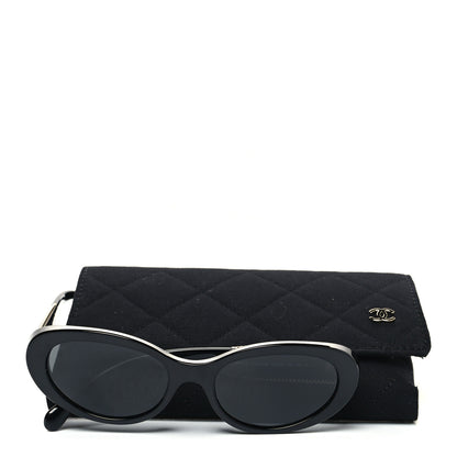 Chanel Acetate Oval Sunglasses 5515-A Black 8 of 8