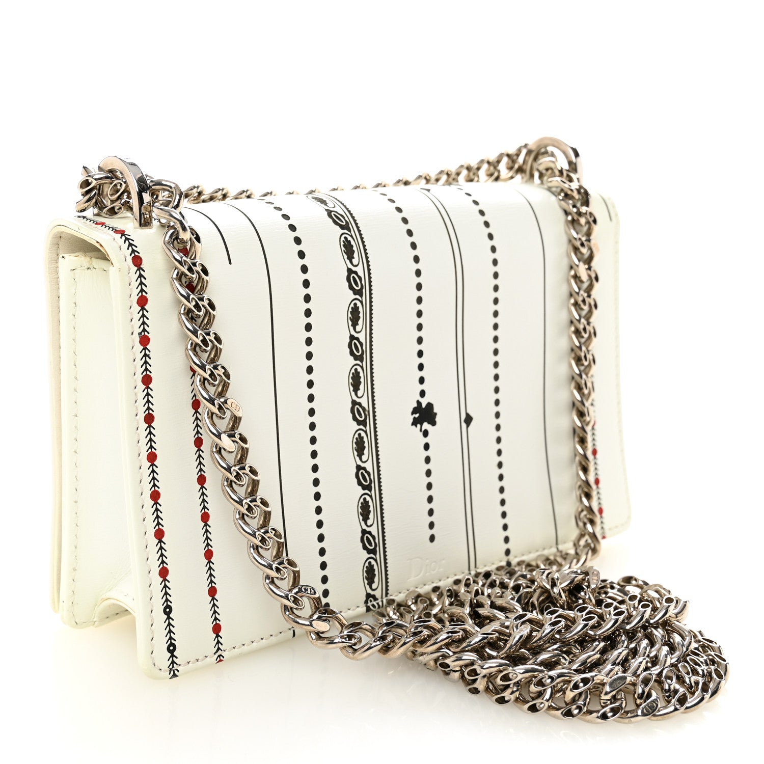 Christian Dior Calfskin Printed Mini Diorama Flap Bag White 3 of 11