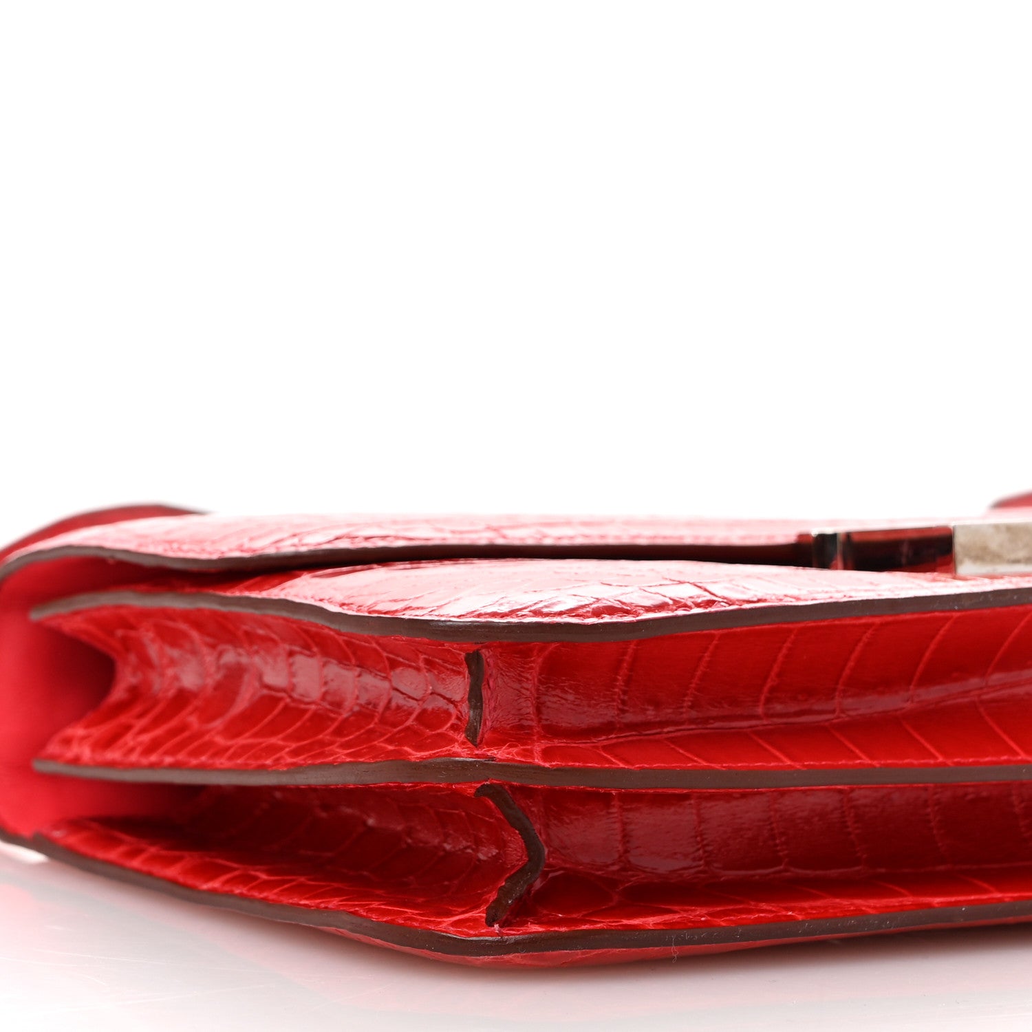 Hermes Shiny Niloticus Crocodile Constance Elan 25 Rouge Casaque 8 of 9