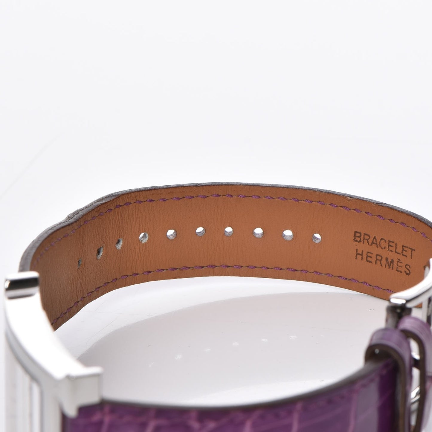 Stainless Steel Alligator 26mm Heure H Hour Quartz Watch Violet