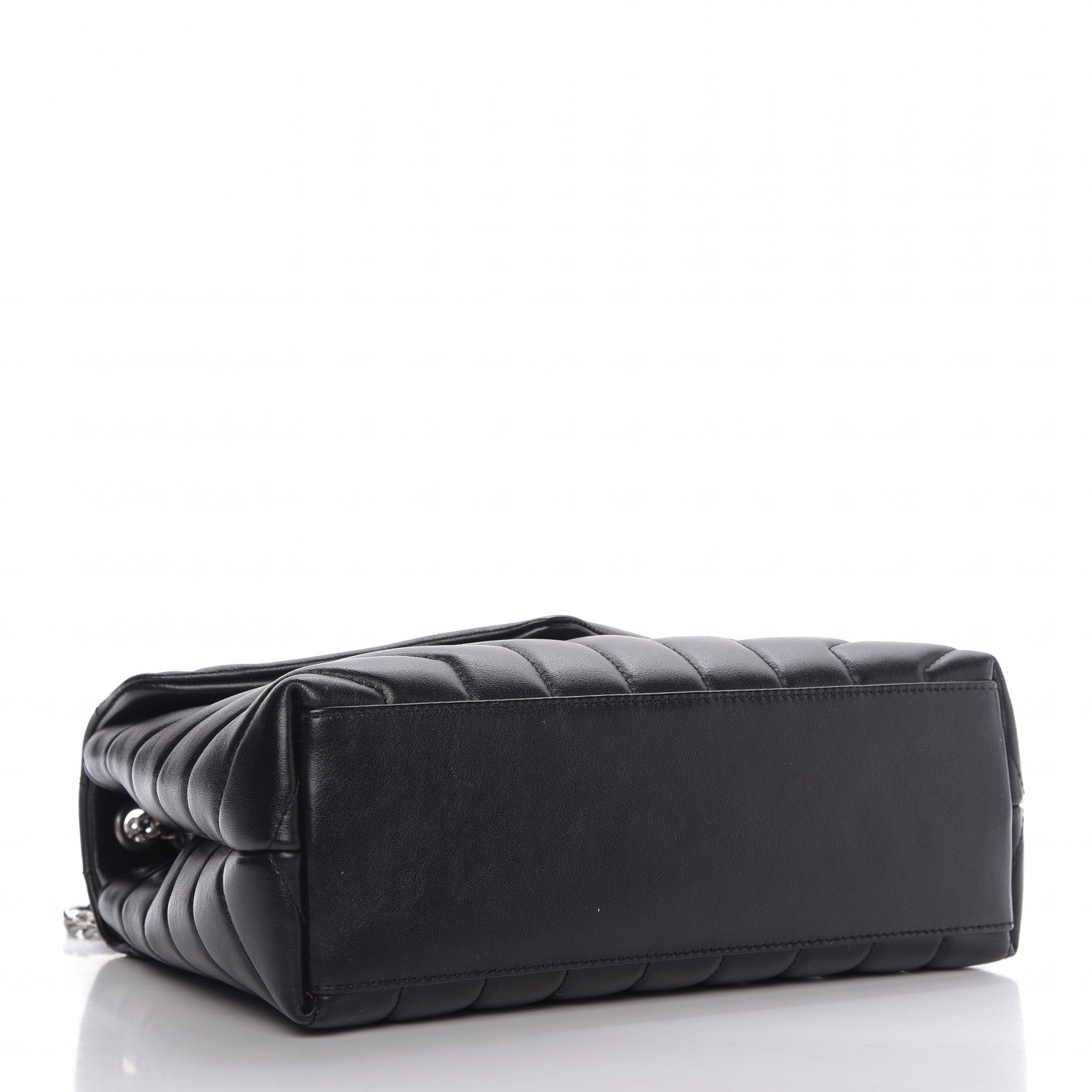 Saint Laurent Calfskin Y Quilted Monogram Small Loulou Chain Satchel Black 4 of 10