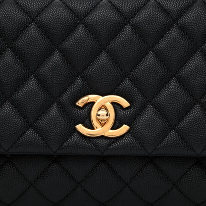 Chanel Caviar Lizard Quilted Small Coco Handle Flap Black 8 of 11