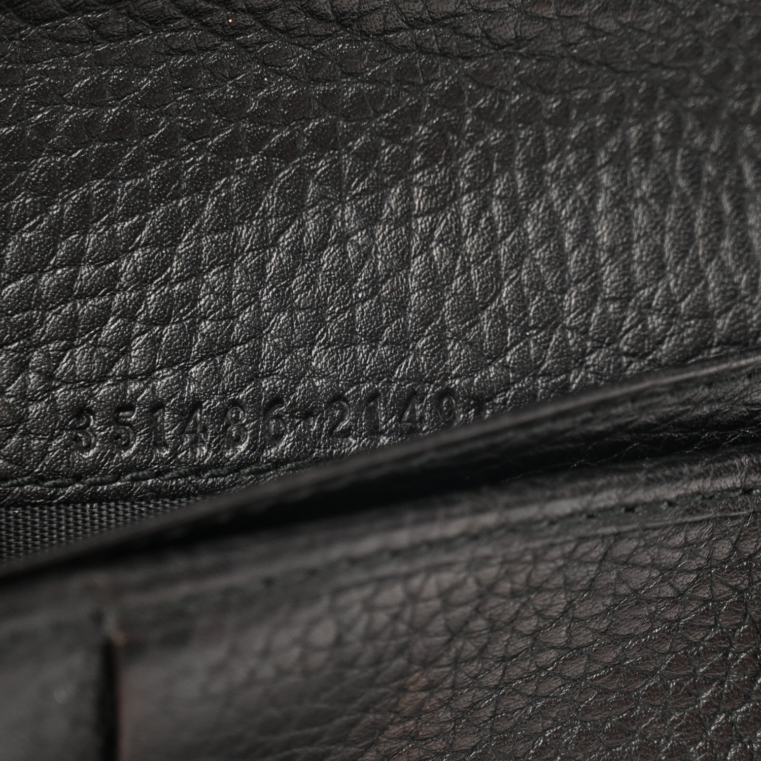Gucci Pebbled Calfskin Medium Soho Zip Around Wallet Black 7 of 10