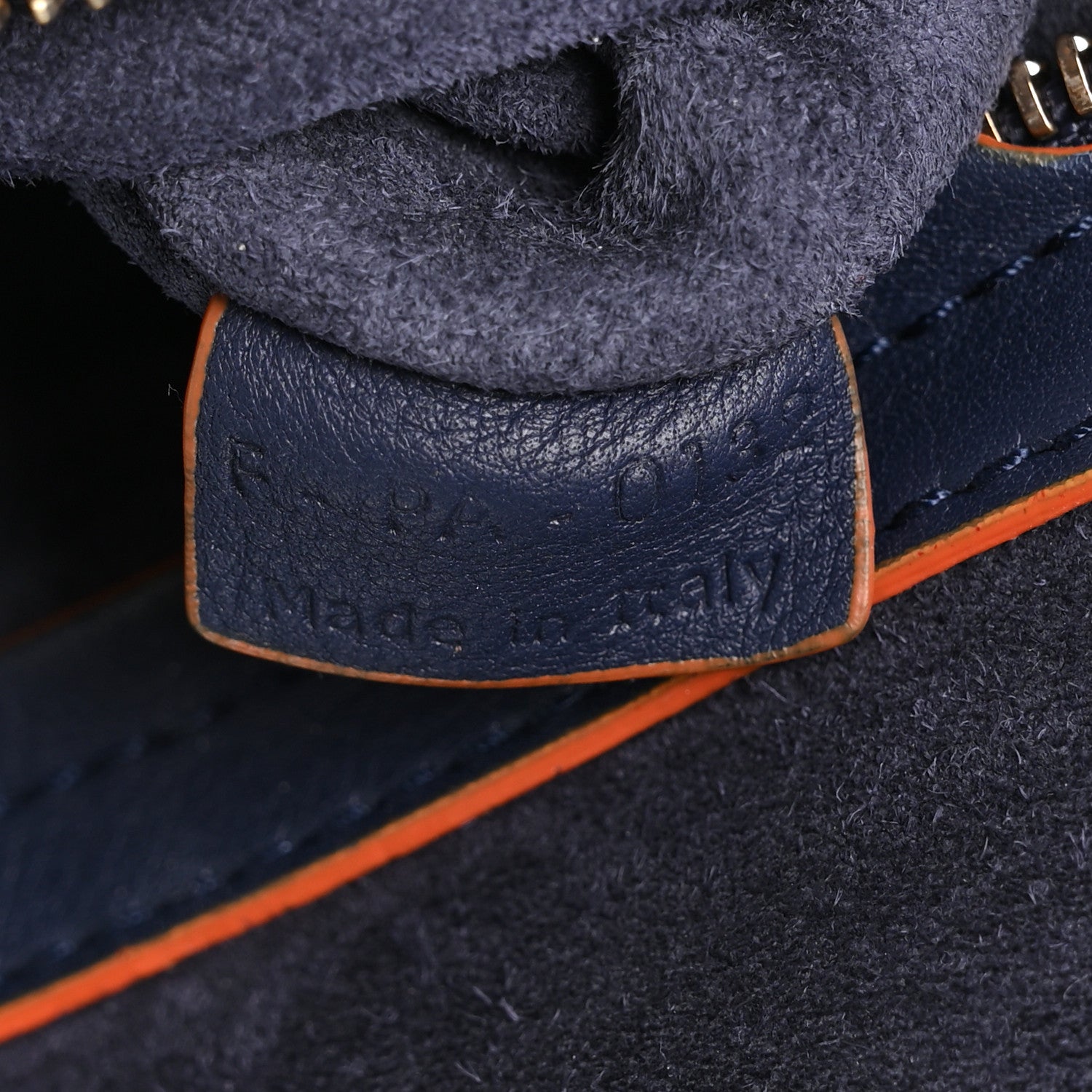 Celine Supple Calfskin Large Phantom Luggage Navy Blue Orange 6 of 10