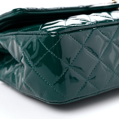 Chanel Patent Calfskin Quilted Medium Double Flap Green 7 of 9