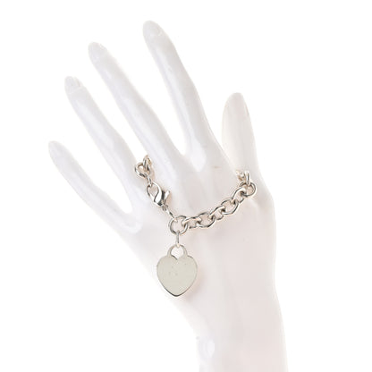 Tiffany Sterling Silver Heart Tag Charm Bracelet 2 of 5
