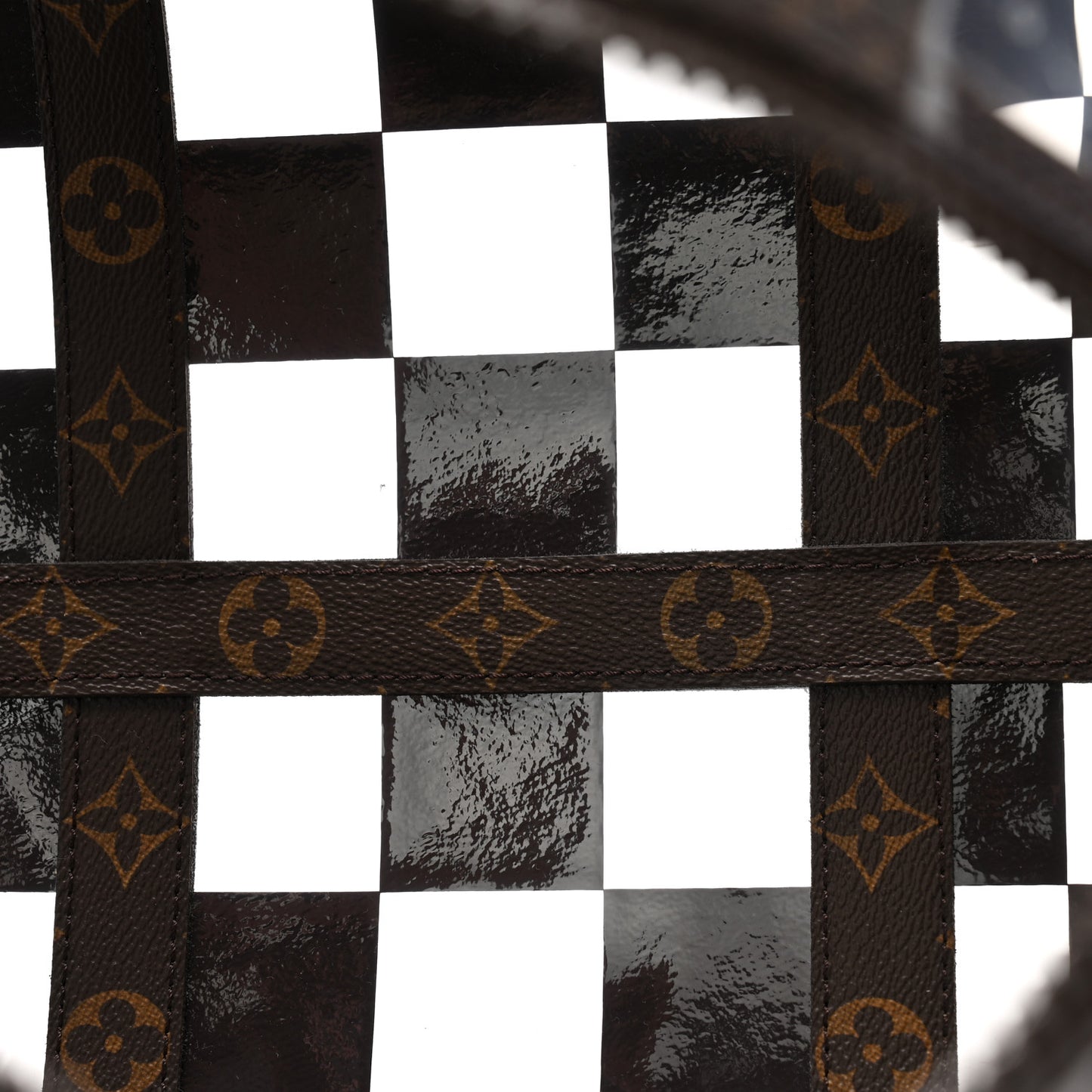 PVC Monogram Chess Keepall Bandouliere 50