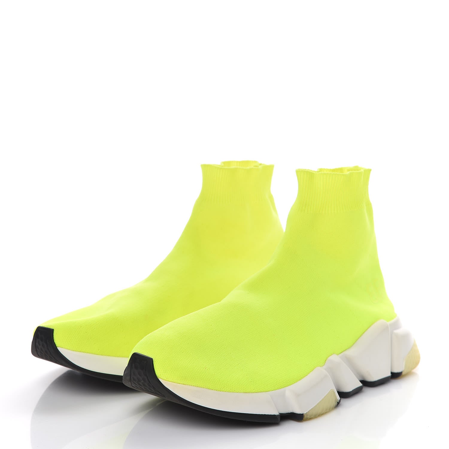 Balenciaga Neoprene Knit Womens Speed Sneakers 40 Yellow Fluo 3 of 11