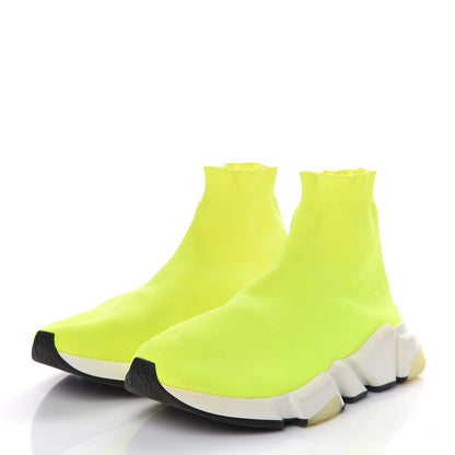 Balenciaga Neoprene Knit Womens Speed Sneakers 40 Yellow Fluo 3 of 11