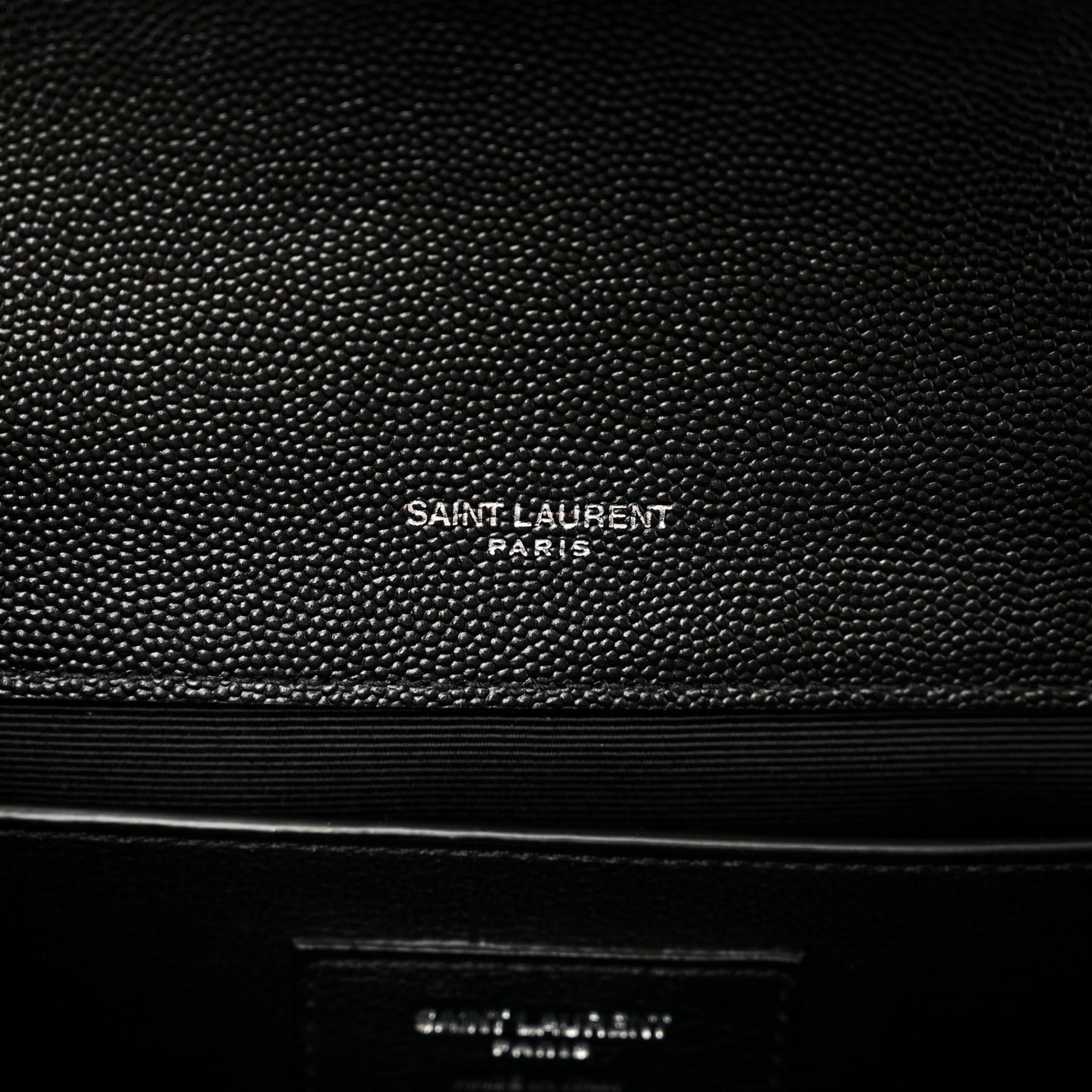 Grain De Poudre Textured Mixed Matelasse Triquilt Medium Monogram Satchel Black