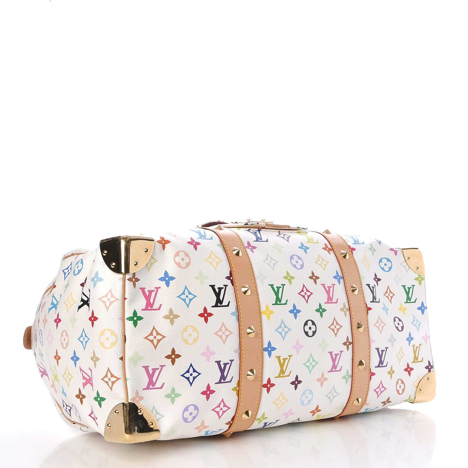 Louis Vuitton Monogram Multicolor Keepall 45 White 4 of 12