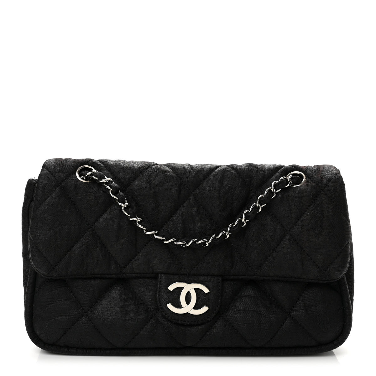 Coated Canvas Quilted Le Marais Flap Black