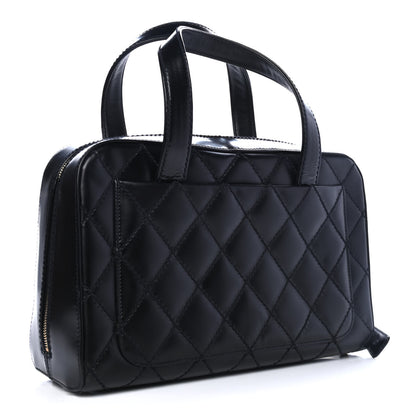 Chanel Calfskin Stitch Surpique Bowler Black 2 of 4