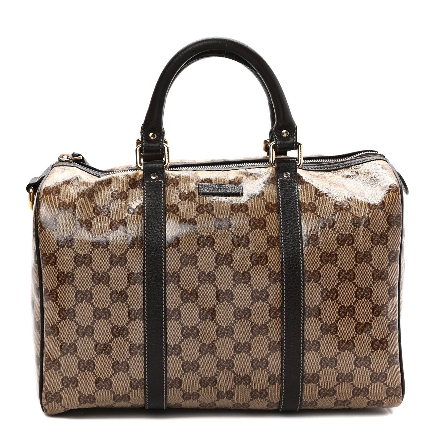 Crystal Monogram Medium Joy Boston Dark Brown