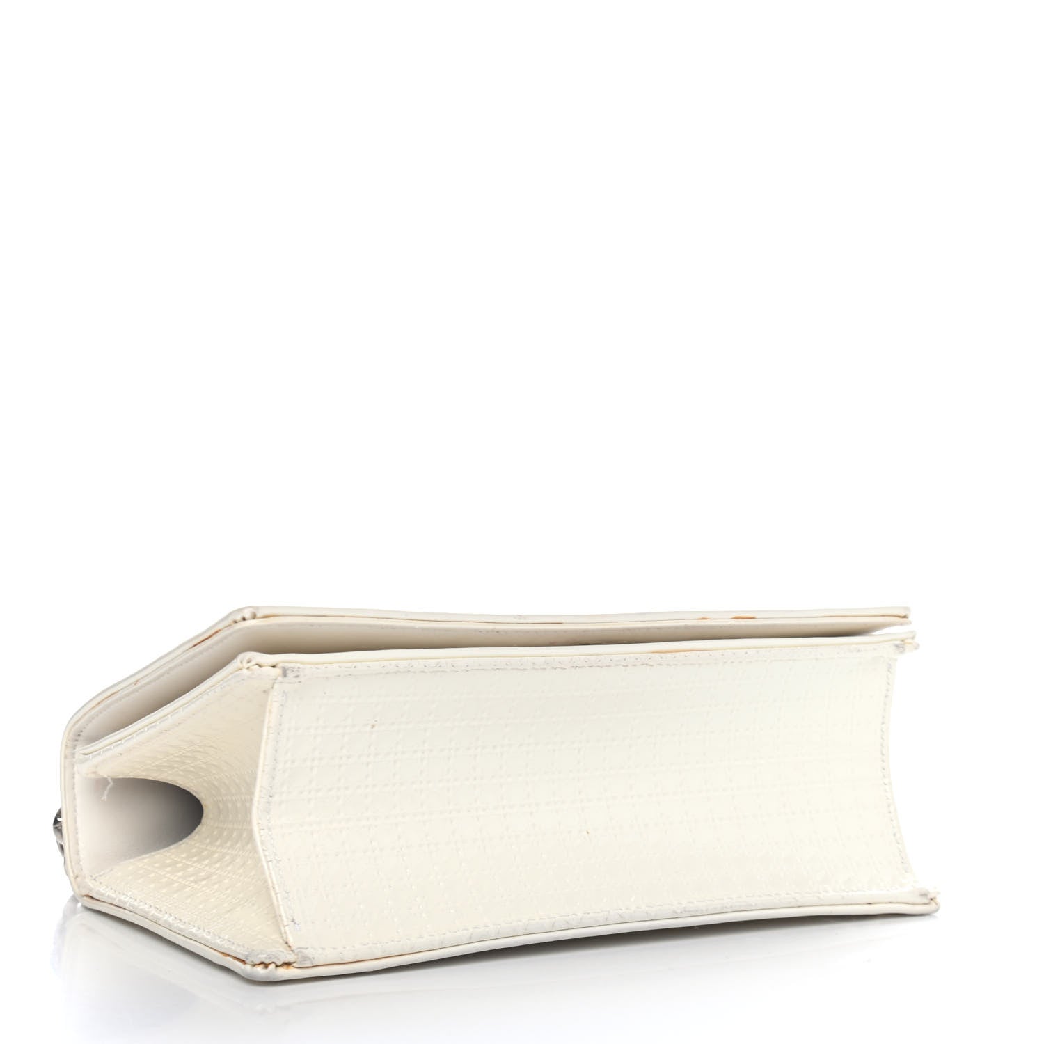 Christian Dior Patent Micro-Cannage Small Diorama Flap Bag White 3 of 5