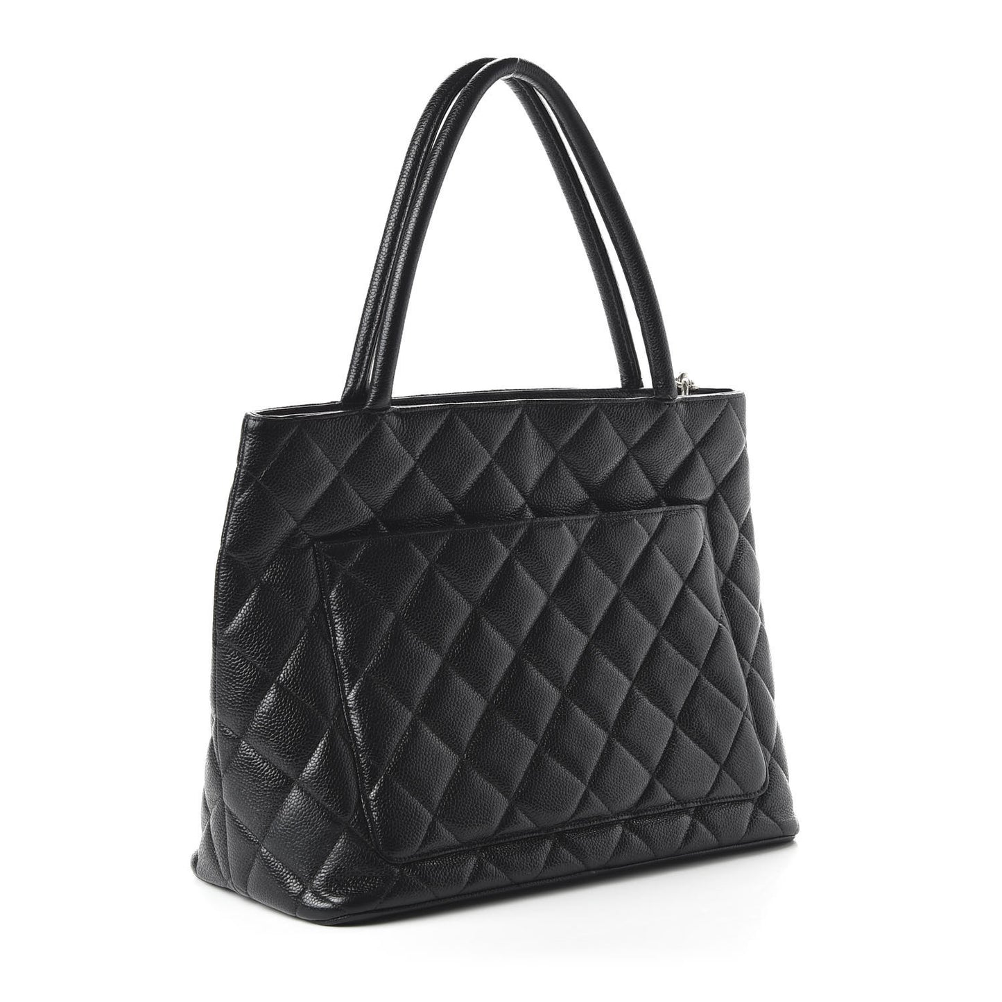 Caviar Quilted Medallion Tote Black