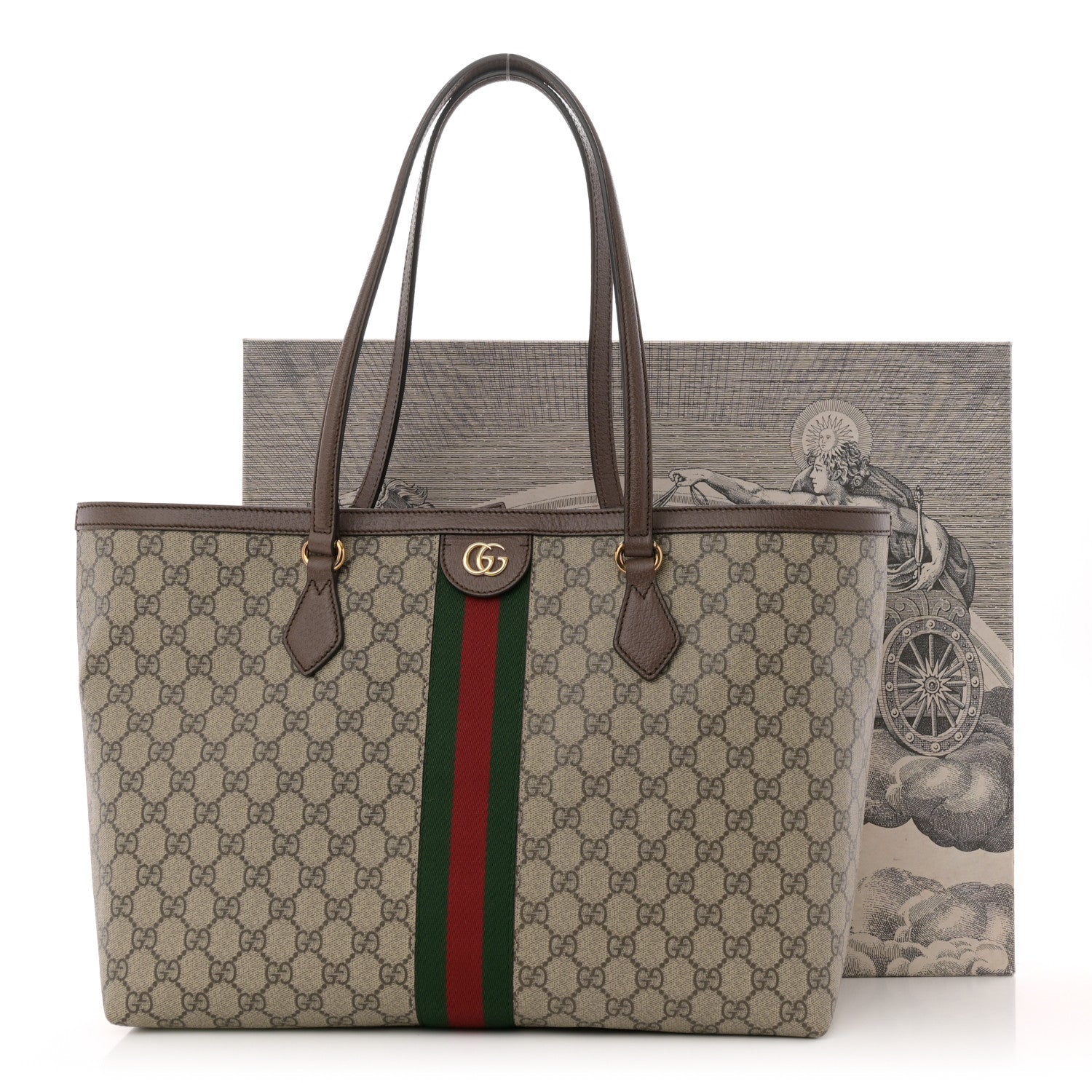Gucci GG Supreme Monogram Medium Ophidia Shopping Tote Brown 11 of 11