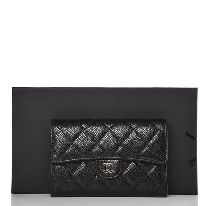 Chanel Caviar Quilted Medium Flap Wallet Black 9 of 9